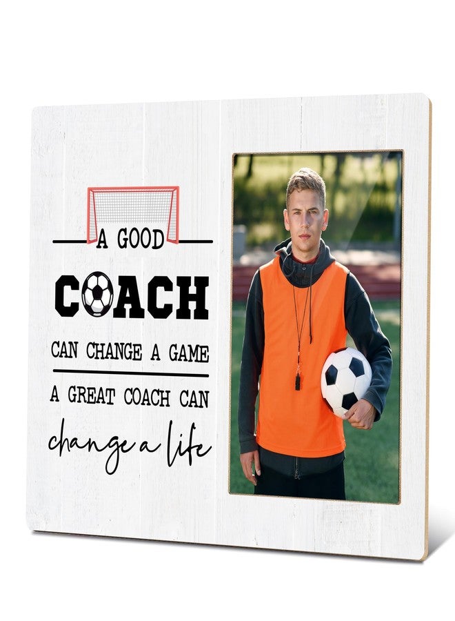 BXVRT Coach Appreciation Photo Frame, Thank You Gifts For Soccer Coach, A Great Coach Can Change A Life Picture Frame Gifts For Birthday Christmas, Graduation Retirement Gifts For Football Coach -78 - Image 1